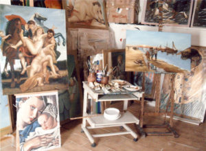 Laboratorio artistico di Berardino del Bene alcuni quadri realizzati