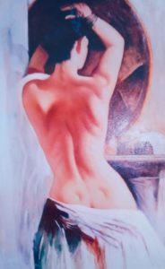 lo specchio dipinto olio su tela